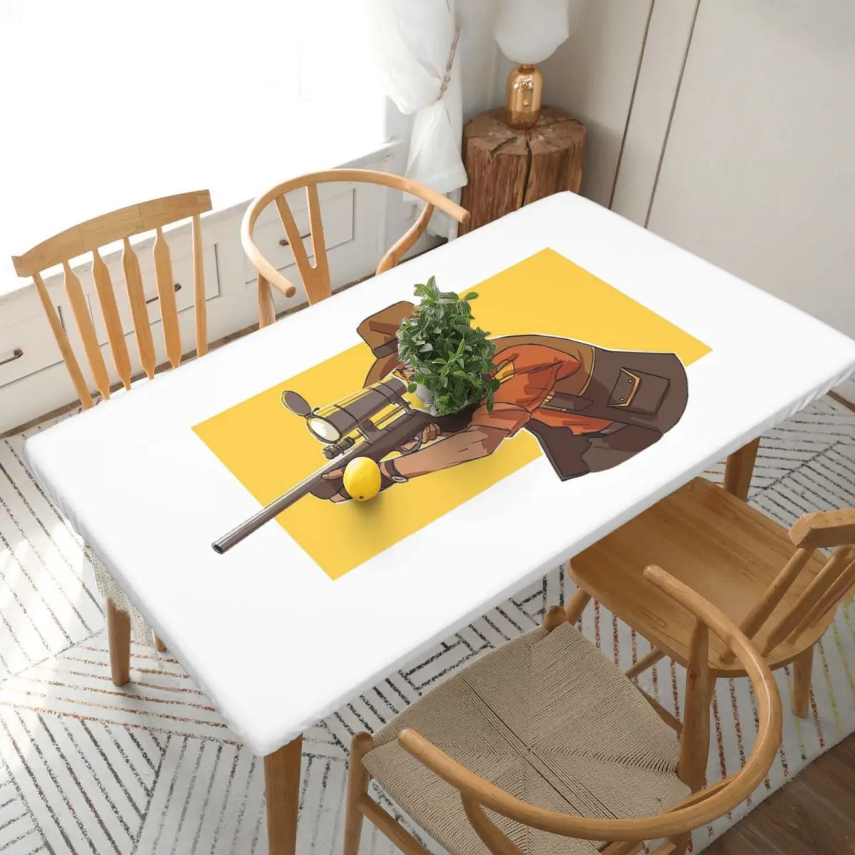 Professional Team Fortress Custom Rectangular Tablecloth Waterproof Table Cover for Dining Events Table Cloth