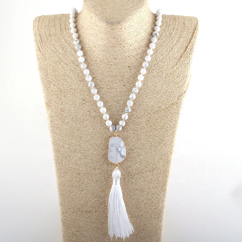 Mehrfarbige Quasten-Pullover-Kette, handgefertigte Perlen, ethnischer Stil, für Männer und Frauen, personalisierte, vielseitige Halsketten, Modeschmuck – Detail 6