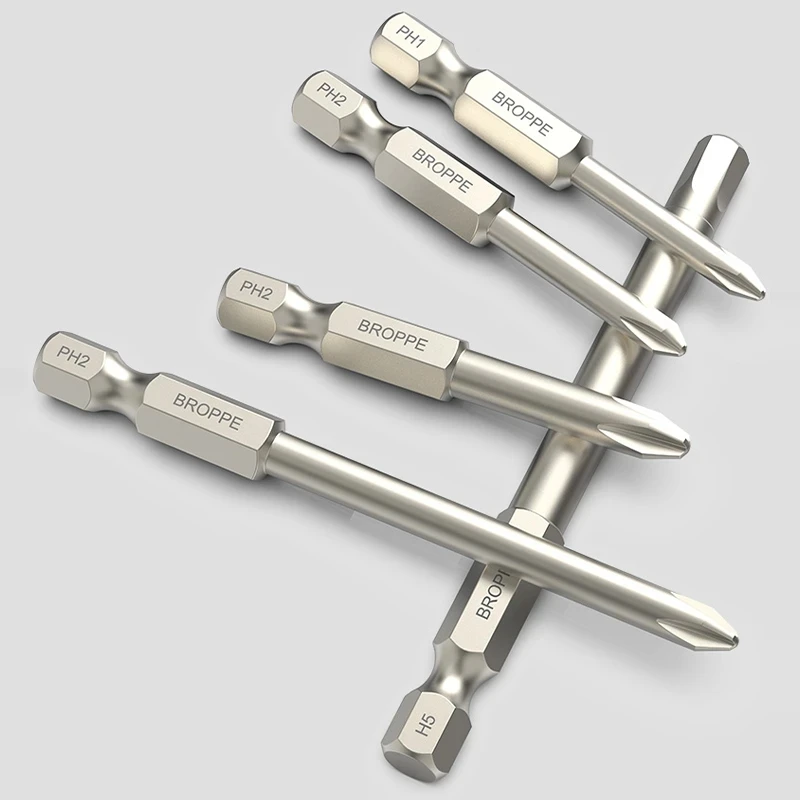 50/75/100/150mm Phillips Electric Screwdriver Bit PH0/1/2 Magnetic Screw Driver Bit S2 Alloy Steel High Hardness Batch Head Bit