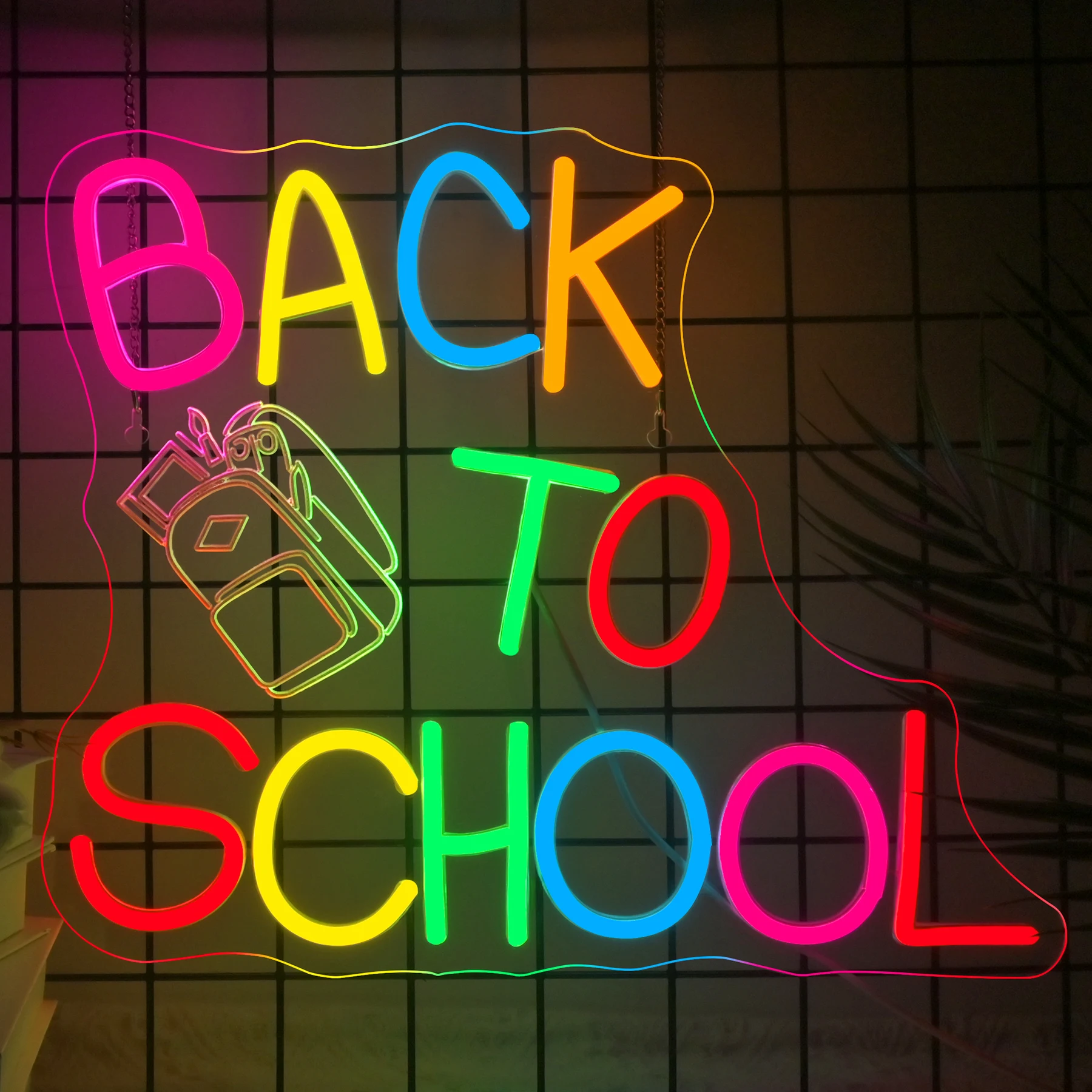 

Back To School Neon Sign Colorful Led Neon Lights Wall Decor for First Day of School Neon Lights for Students Teenagers