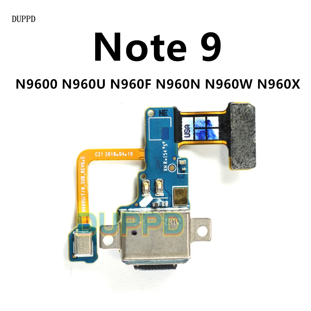 Fast Charging Port Flex For Samsung Galaxy Note 9 N9600 N960U N960F N960N N960W N960X USB Doct Connector Crging Board Flex Cable