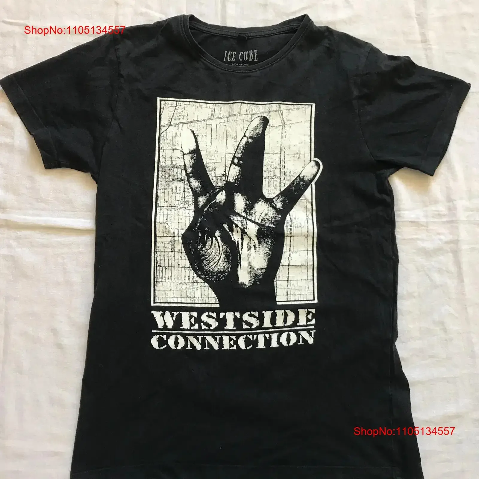ICE CUBE HIP HOP RAP WESTSIDE CONNECTION w LOGO MEN'S T SHIRT MEDIUM SLIM vintage Washed streetwear Unisex Stylish fashion