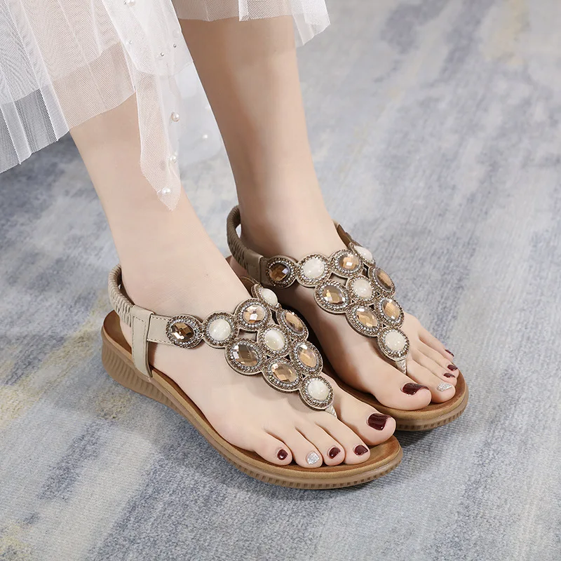 

Women Sandals Fashion Bohemia Sexy Women's Footwear Casual Flip Flops Non-slip Sandals Ladies Beach Shoes Plus Size Sandals