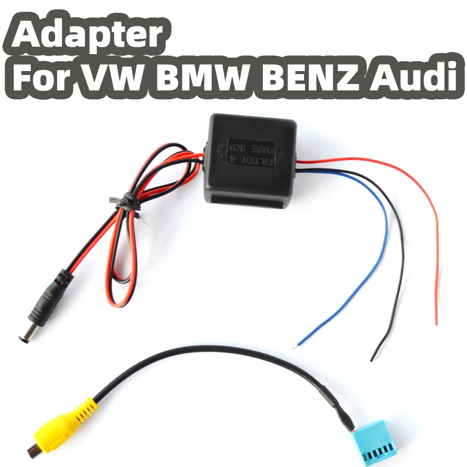 12V Car Rear View Camera Power Filter Rectifier RCD330 PQ MIB RCA Conversion Adapter Power Helper For VW BMW BENZ Audi