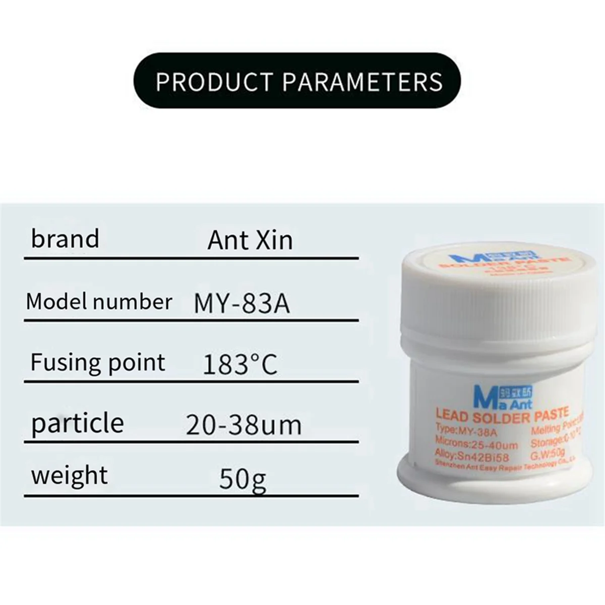 MA ANT 183 Lead Free Solder Paste Welding Flux for Mobile Phone Microsoldering Repair Motherboard Repair Solder Tools LYZ