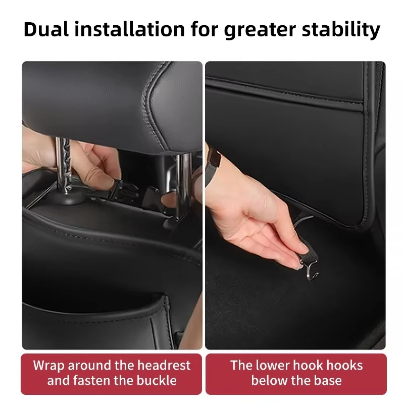 Car Seat Anti Kick Pad For BAIC JISHI polestone 01 Rox Leather Seat Back Organizer Anti Kick Pad Anti Scratch Protector Cover