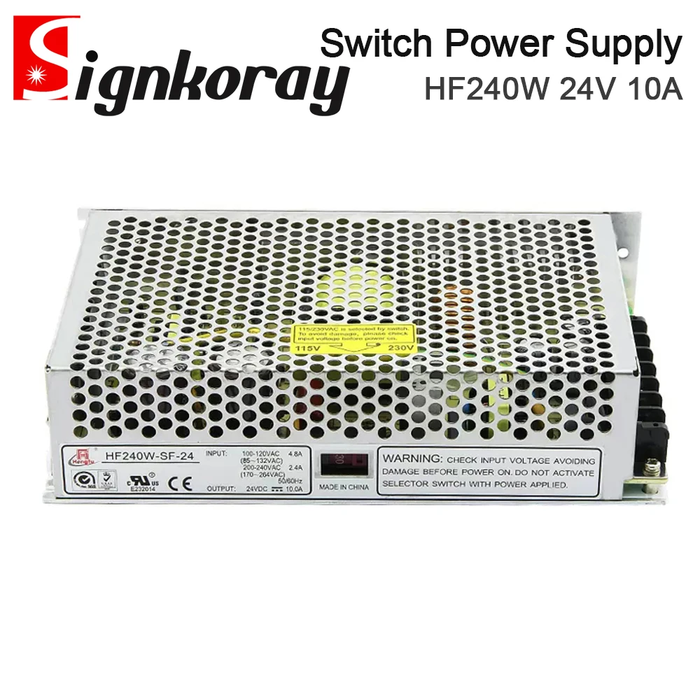 Imagem -05 - Fonte de Alimentação Interruptor Signkoray Controle Industrial Led Monitoramento e Medical Hf240w-sf24 110 v 220v ac para dc 24v 10a