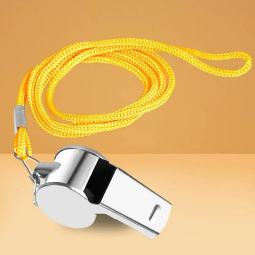 Professional Metal Whistle Strong Loud Referee Whistles Portable Wear Resistant Stainless Steel Whistles Survival Sport