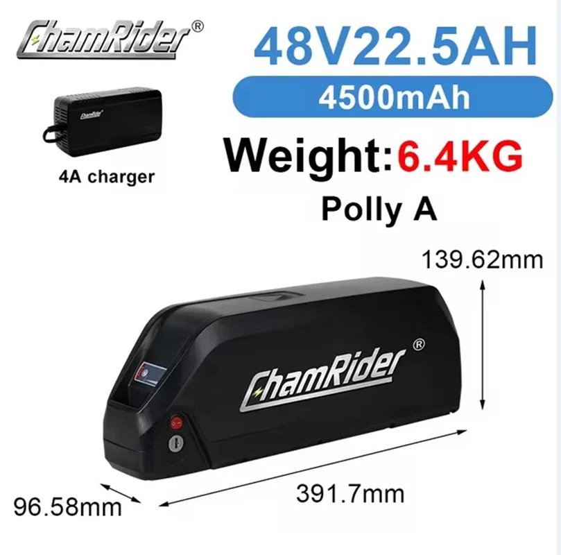 Originele 48V Elektrische Accu 52V E-bike Accu Polly Downtube Chamrider BMS 350W 500W 750W 1000W 21700 Cel BBS02 BBS03 BBSHD
