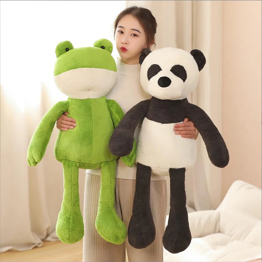 

Cartoon Black and White Panda Frog Elephant Duck Stuffed Children Plush Toy Birthday Gift