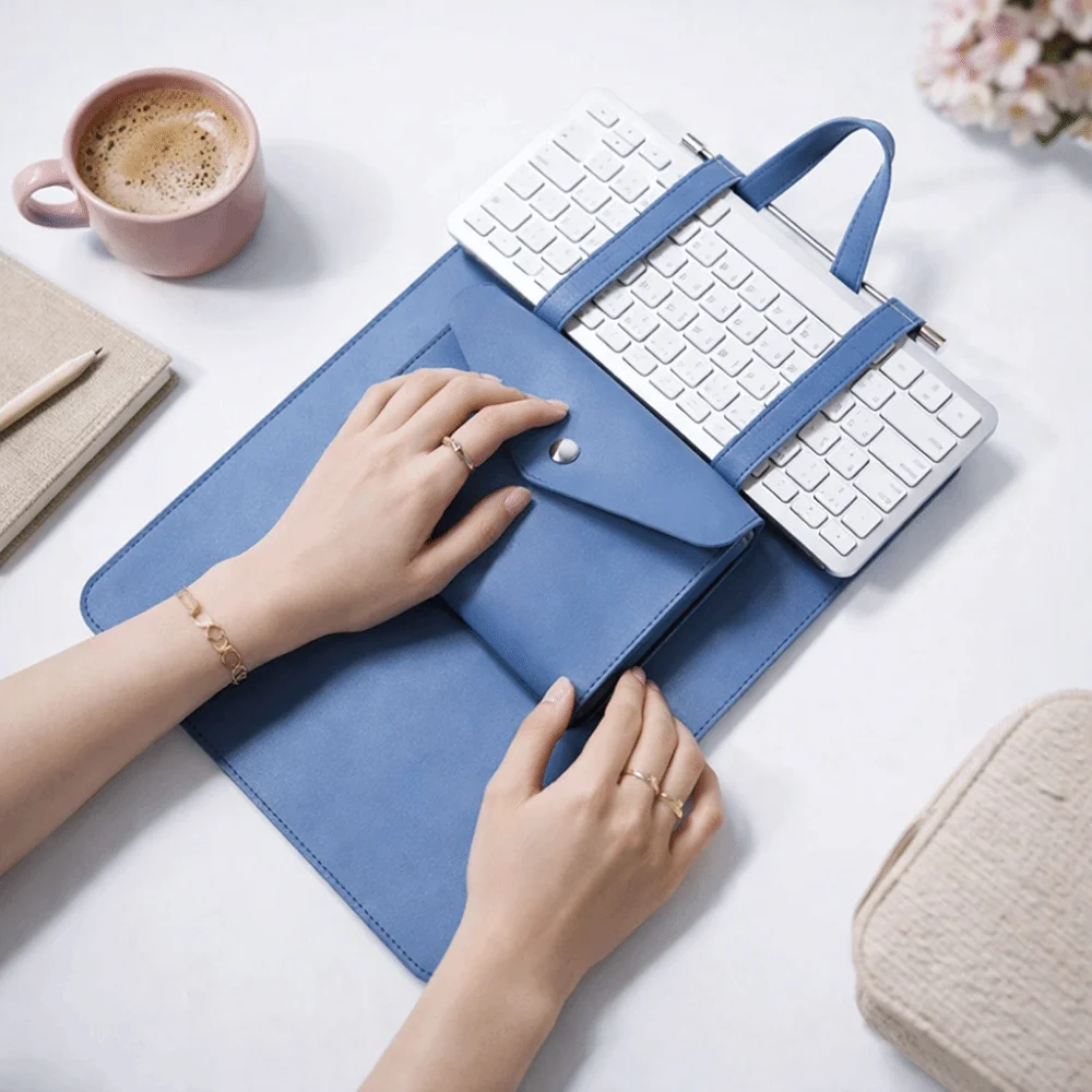 Large Capacity Laptop Sleeve Bag Handheld Waterproof Notebook Case Pouch Bag 13 inch Shockproof Computer Storage Bag