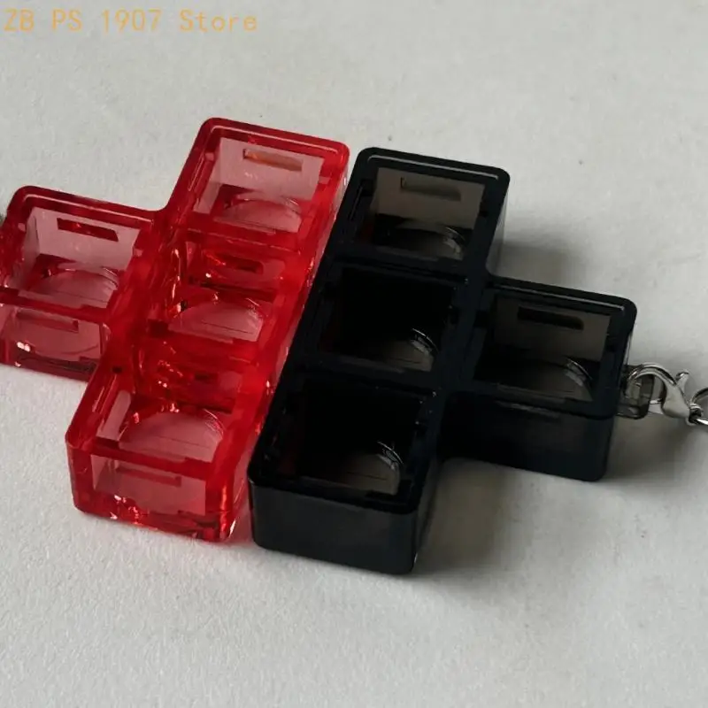 Fun Press Button Stress Reliever Keychain Clear Sugar Block Gift for Students Friend Birthdays 55KA