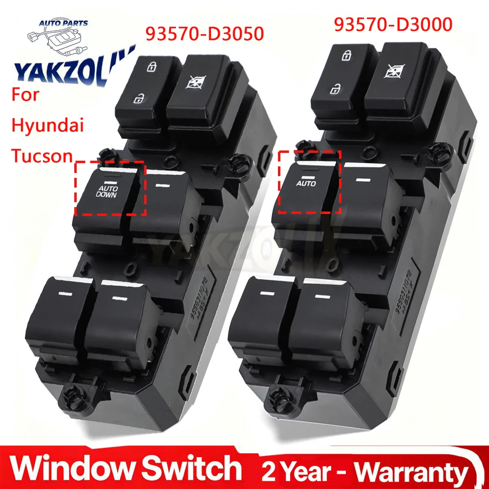 For Hyundai TUCSON 2016 2017 2018 2019 LHD Window Control Switch Glass Lifter Button Car Accessories 93570-D3000 93570-D3050