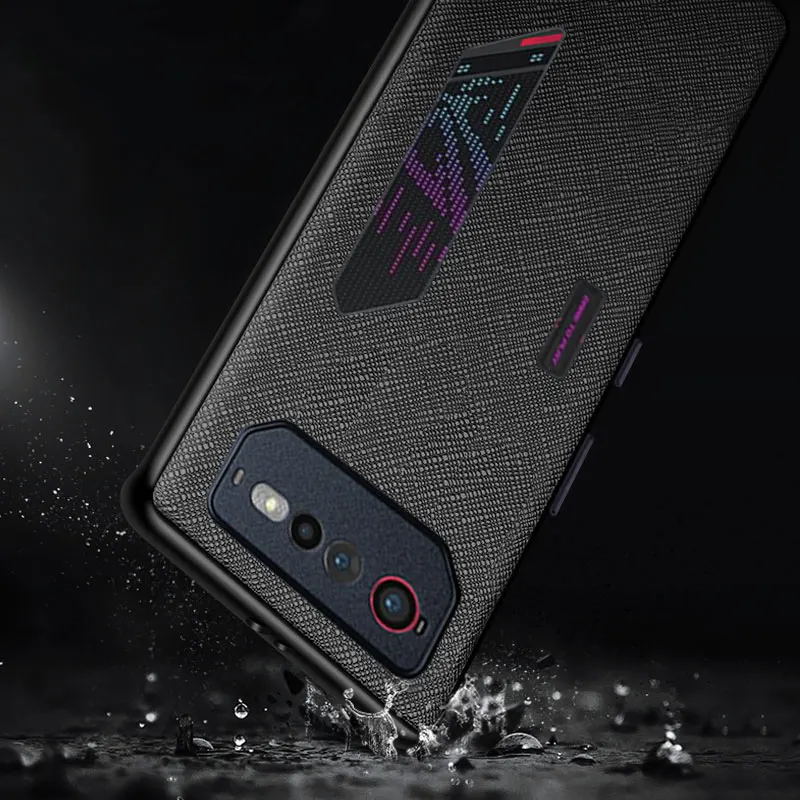 Luxury leather case for Asus ROG Phone 6d, with cross pattern, for ROG Phone 6 - view 5