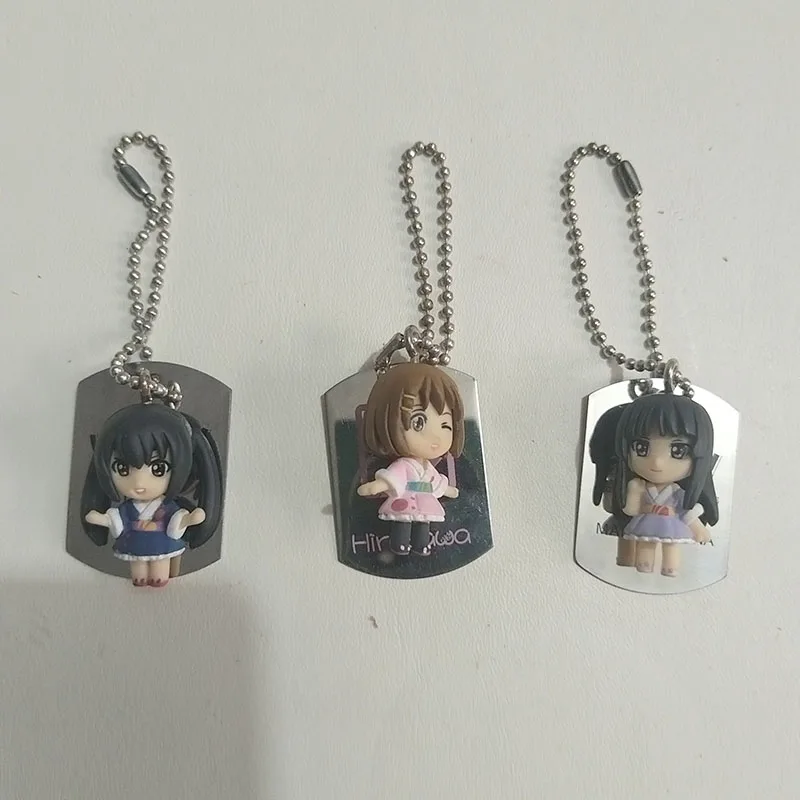 ¡K-ON! Figura de acción de Anime Yui Hirasawa Azusa Nakano Mio Akiyama versión Q lindo modelo juguetes colgantes