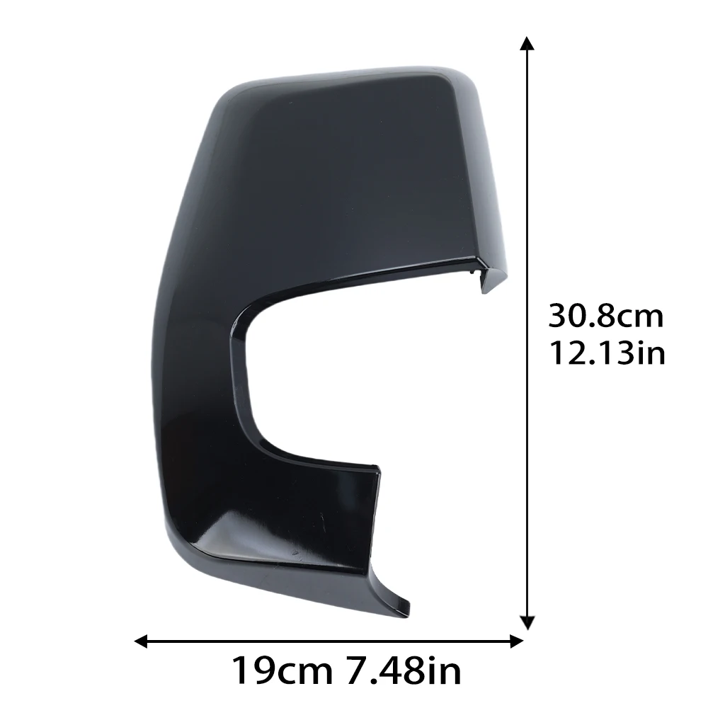 Side Mirror Housing Cover Cap For Ford Transit Custom V362 2014-2023 Pearl Black With Buckle Door Mirror Cap Car Accessories