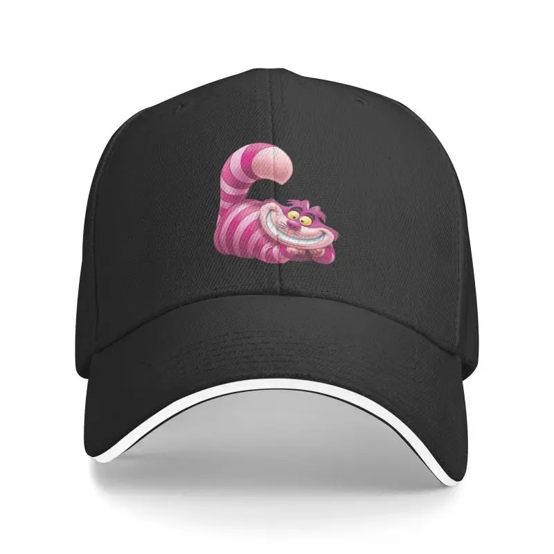 Custom Cheshire Cat Manga Baseball Cap for Men Women Adjustable Adult Alice In Wonderland Dad Hat