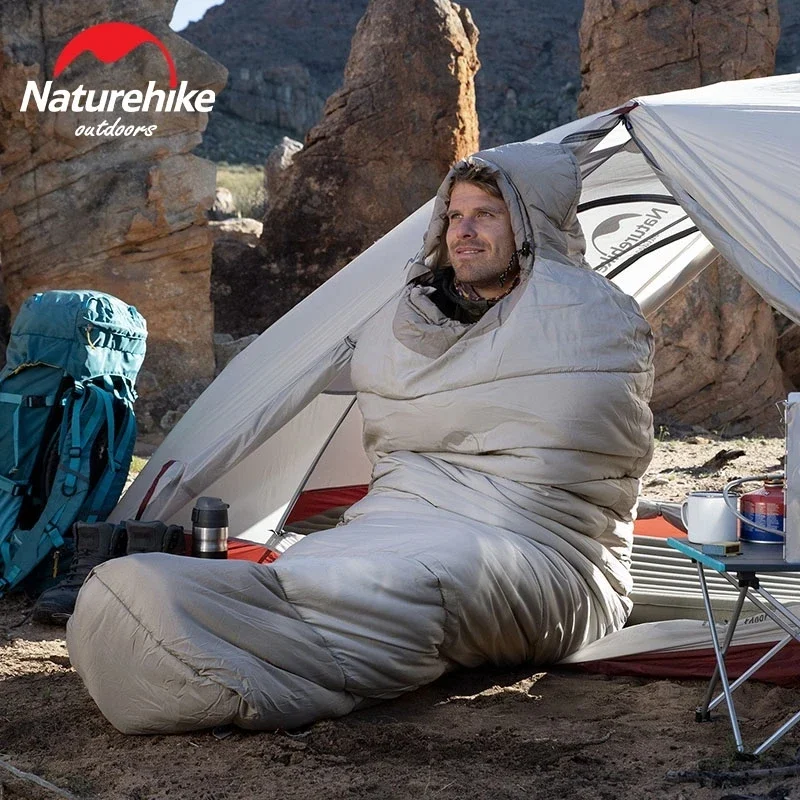 Imagem -06 - Naturehike-pinguim Algodão Bolsa de Dormir para Adultos Espessamento Aquecimento à Prova de Frio Portátil Camping Outono Inverno