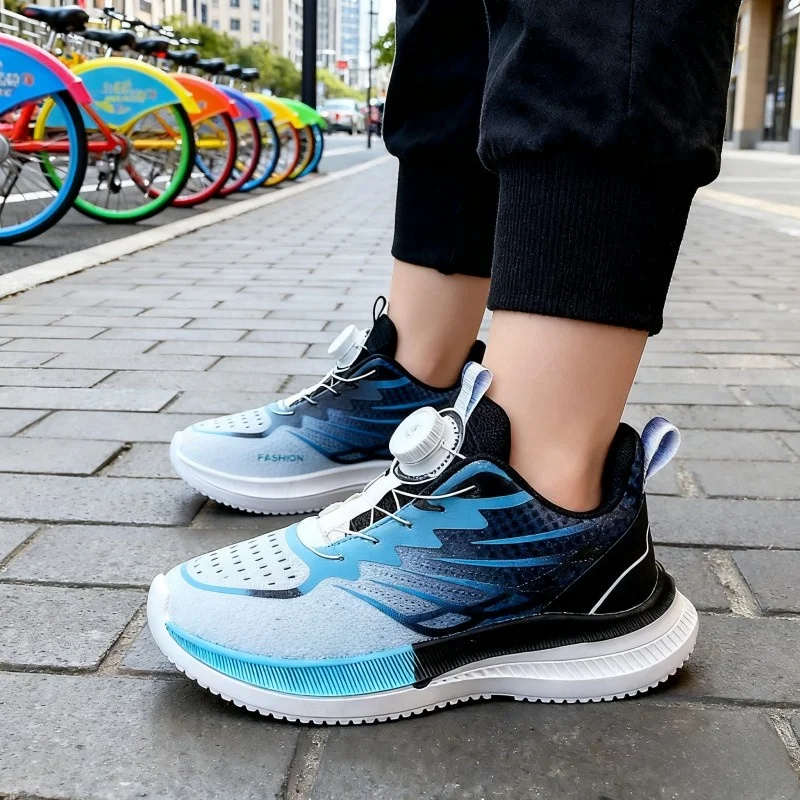 

Kids'Casual Shoes Sneakers PU Leather Slip-on​ Spring Shoes For Boys Breathable Anti-slip Bottom Orange Blue Shoes Size 26-37