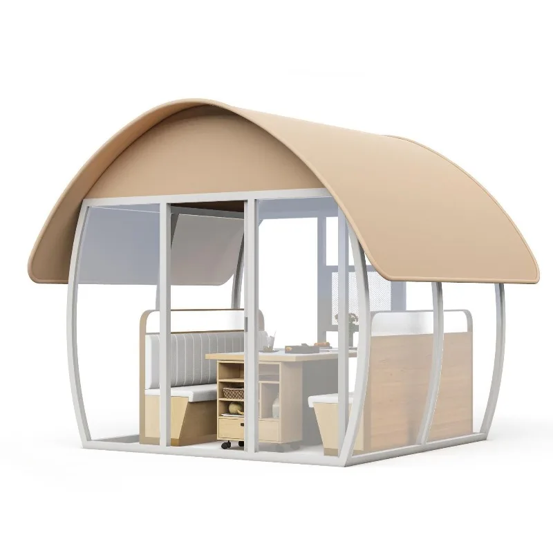 

Internet celebrity star curtain tent outdoor pastoral camping style square card seat private room hot pot barbecue camping