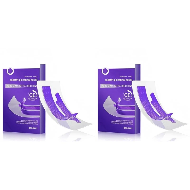 14PCS Professional Teeth Whitening Strips, Purple Whitening Strips, Non-Sensitive Whitening Patches
