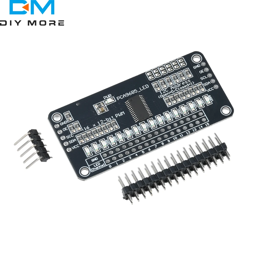 PCA9685 Module 16 Channel LED Driver Board Controller Module I2C Bus PWM Controller Module Development Board
