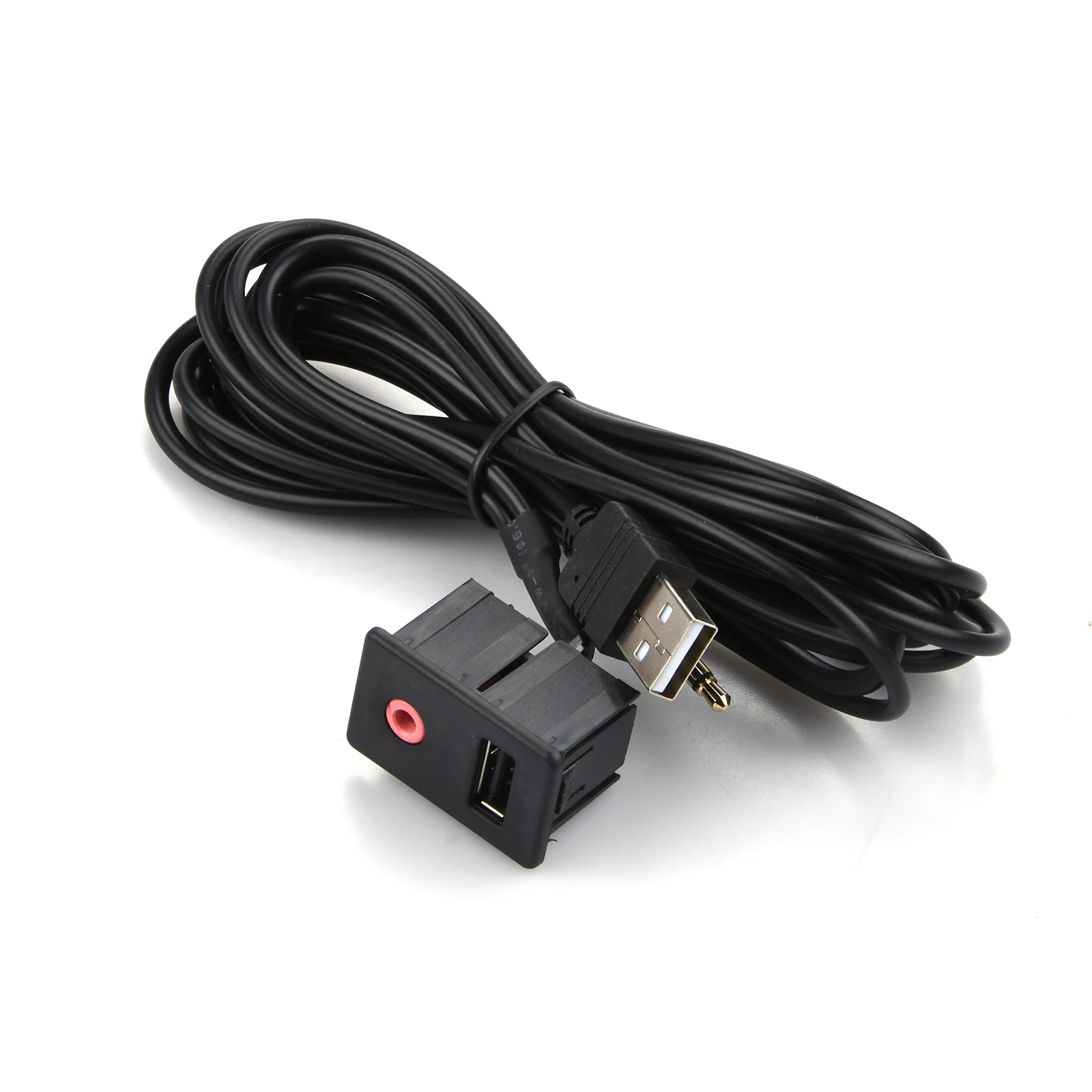 

Автомобильный аудио 3,5 мм USB AUX адаптер для скрытого монтажа на приборной панели, разъем для наушников, адаптер для скрытого монтажа с кабелем для большинства автомобилей