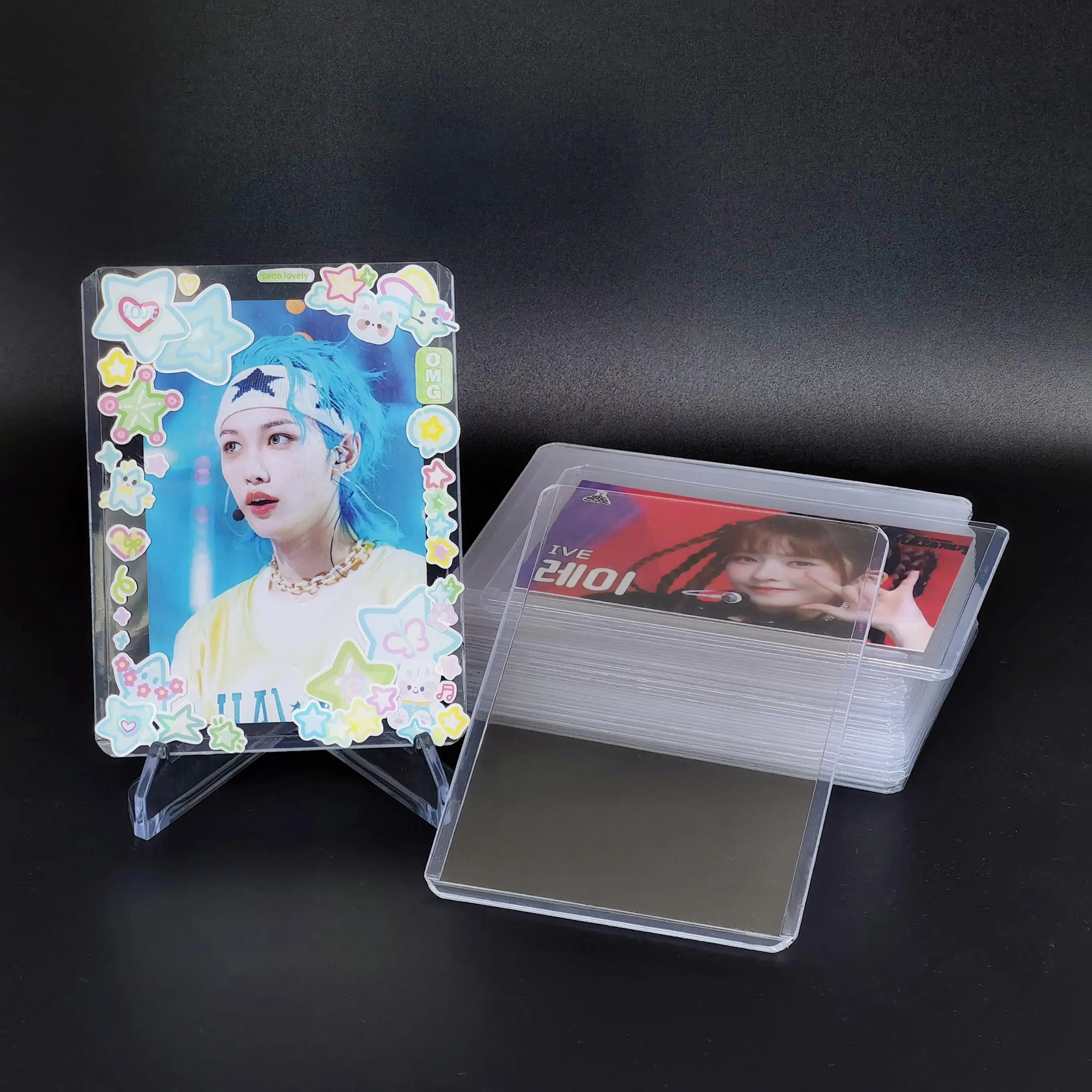 Utalo 1 ~ 50 Stück 35PT Schutzhüllen Toploader Super Clear KPOP Fotokartenhüllen Card Trading Supply Doppelseitiger Filmkartenhalter – Detail 5