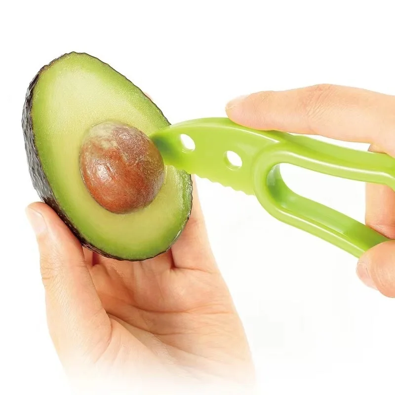 3 In 1 Avocado Slicer Shea Corer Butter Fruit Peeler Cutter Pulp Separator Plastic Knife Kitchen Vegetable Tools Kitchen Tool