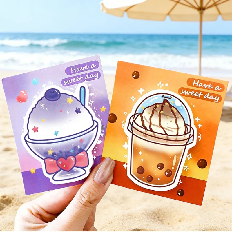Office School Supplies ins cartoon drink sticky notes students can stick cute high value kawai stationery decoration N times