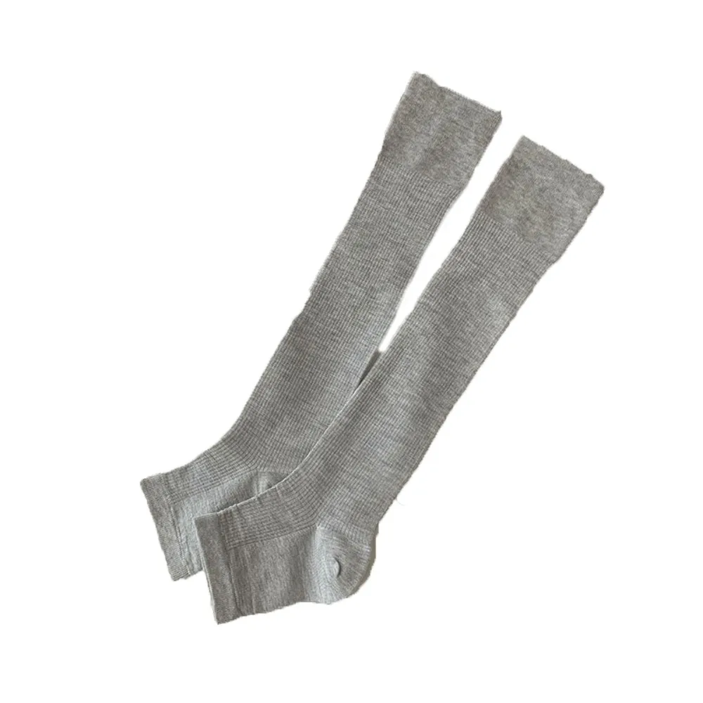 

Breathable Thin Knee High Stockings Solid Color Harajuku JK Calf Long Socks Hosiery Simple Mid-tube Stocking Women Girls