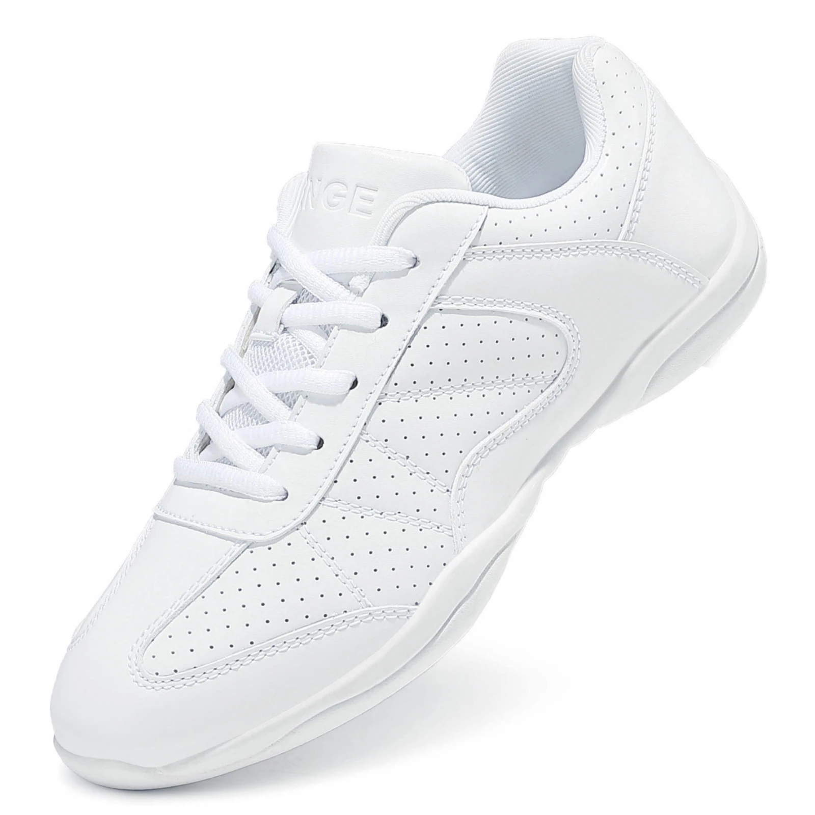 SG03 Teen Girls Leather Cheer Shoes Lightweight Aerobics Sneakers Women Casual Athletic Shoes for Fitness Workout Sports Dancing