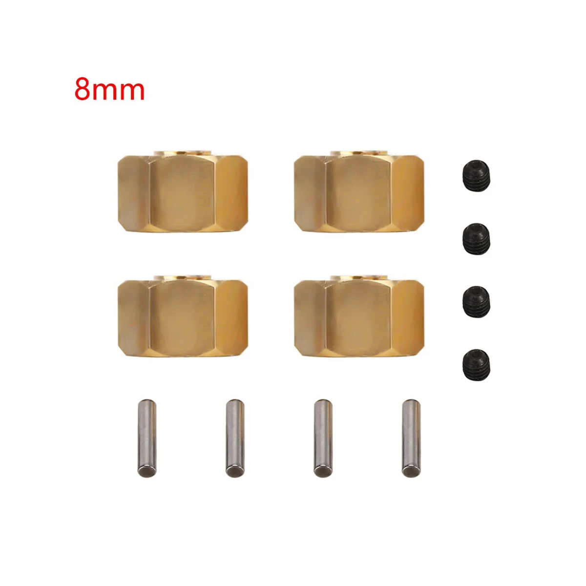 For SCX10 CC01 WRAITH 90027 90034 GEN 8 Widening 12Mm Wide Brass Connector,Upgraded Accessories,8Mm