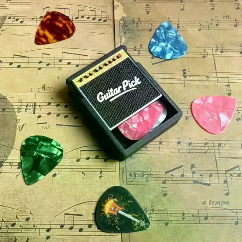 1/3pcs Portable Guitar Pick Storage Box Keychain Pick Hanger Prevent Losing Picks Gift For Guitar, Bass, And Ukulele Enthusiast