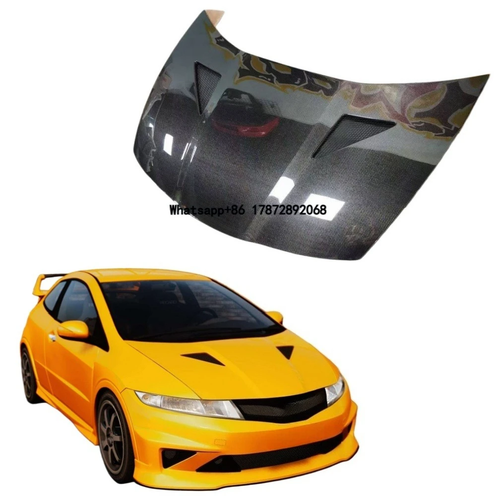 

Premium Vented Carbon Fiber Hood for Type R FN2 Heat Dissipation Bonnet Auto Tuning Parts
