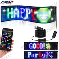 LED Matrix Pixel Panel USB 5V RGB Car Sign Bluetooth App Control Flexible Addressable Pattern Graffiti Scrolling Text Animation