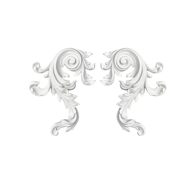 French-style carved decoration, imitation plaster carved appliqué, PU hollow precision embossed decorative floral background and