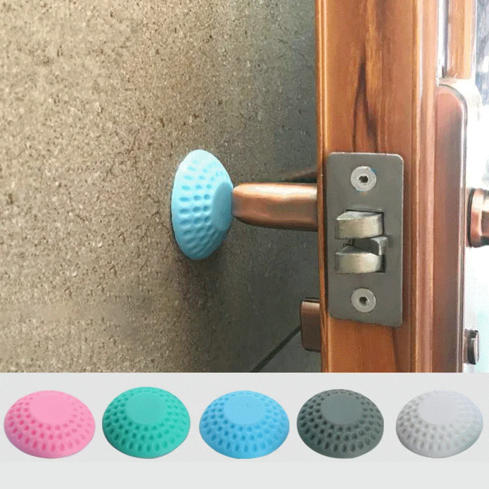 

5Pcs Door Knob Protection Pads Mute Silicone Wall Bumper Stopper Collision Protector