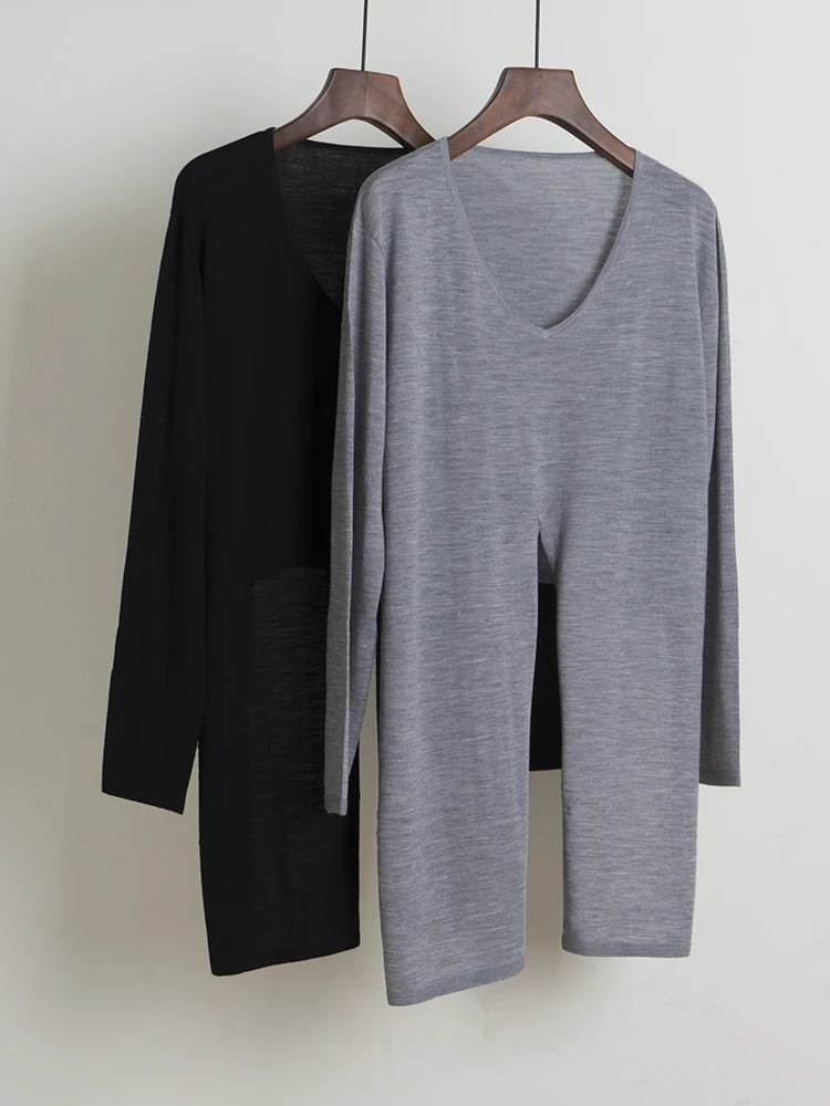 

Ранняя осень Дизайн Sensation Шило Топ Двусторонний шерстяной вязаный свитер Новый австралийский свитер из высокой пряжи для поездок на работу Sle Long Sve круглый...