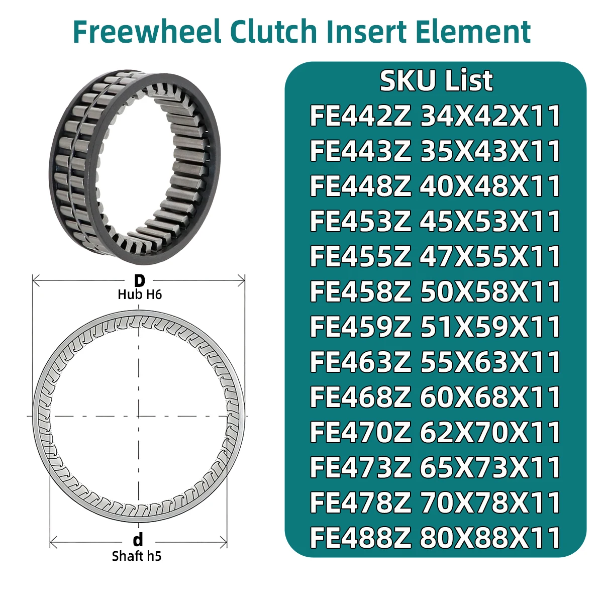 

Подшипник свободного хода MOCHU FE442Z FE443Z FE448Z FE453Z FE458Z FE459Z FE463Z FE468Z FE470Z FE473Z FE478Z FE488Z (1 шт.)