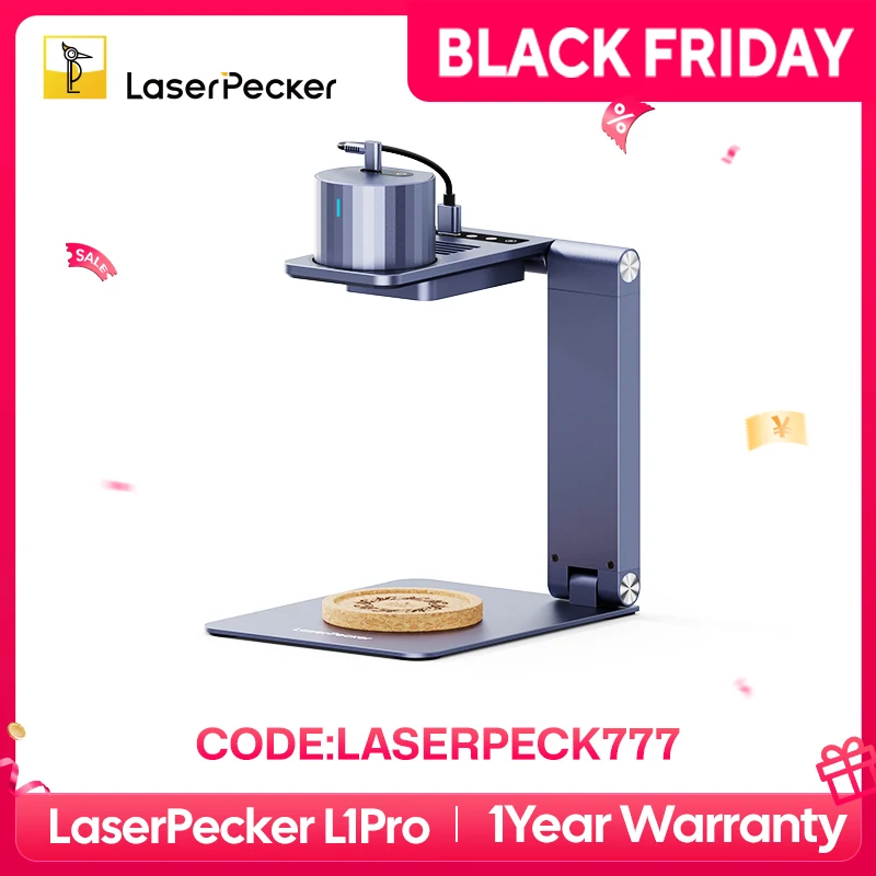 LaserPecker 레이저 조각기, 405nm 레이저 도구, 목재 가죽 종이, 휴대용 레이저 타각기, LP1 Pro