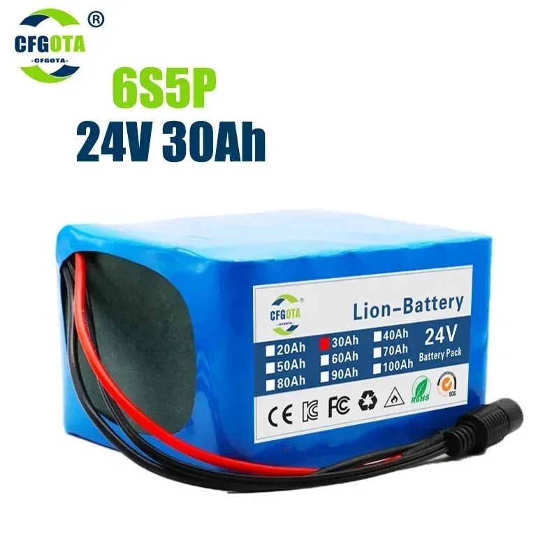 

24V 30Ah 6S5P 18650 li-ion battery pack 25.2v 30000mAh electric bicycle moped /electric/lithium ion battery pack+2A Charger