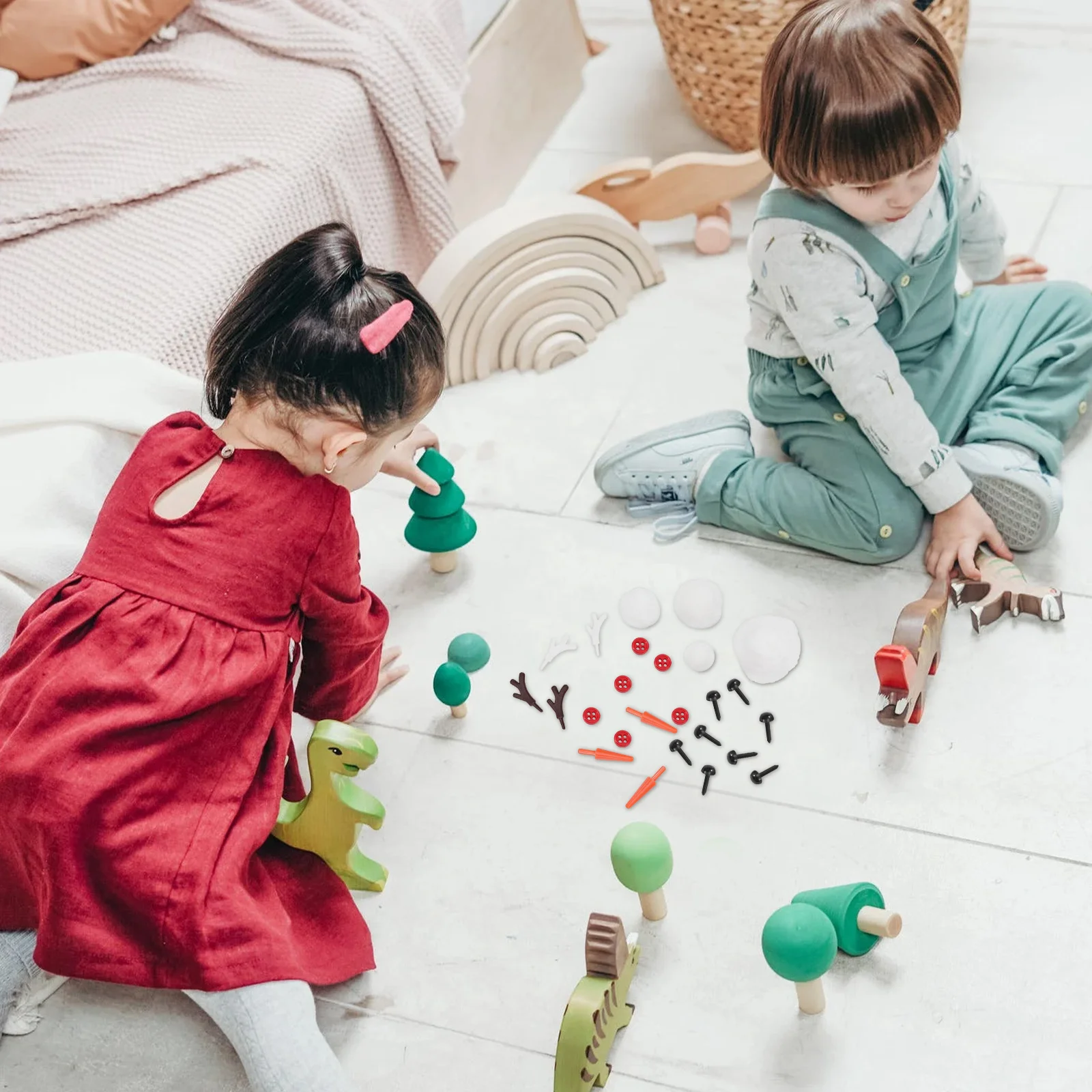 Ensemble de 3 matériaux de bricolage, bonhomme de neige de noël, joli Kit de bricolage réaliste, accessoires de bonhomme de neige, artisanat de vacances amusant pour les enfants
