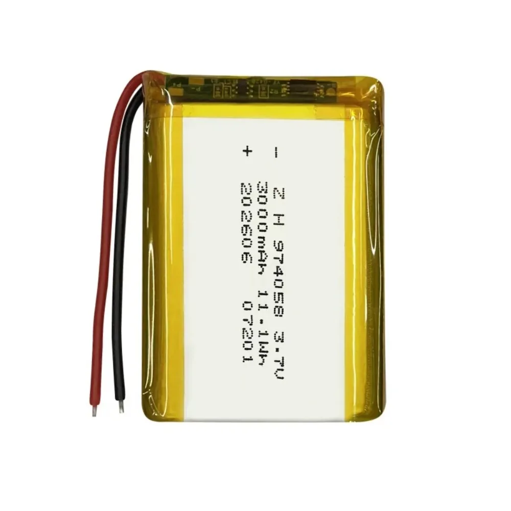 974058 3.7V 3000mAh Polymer Lithium Battery With Protection Board Rechargeable Cell For Bluetooth Speaker Portable MP4 Player
