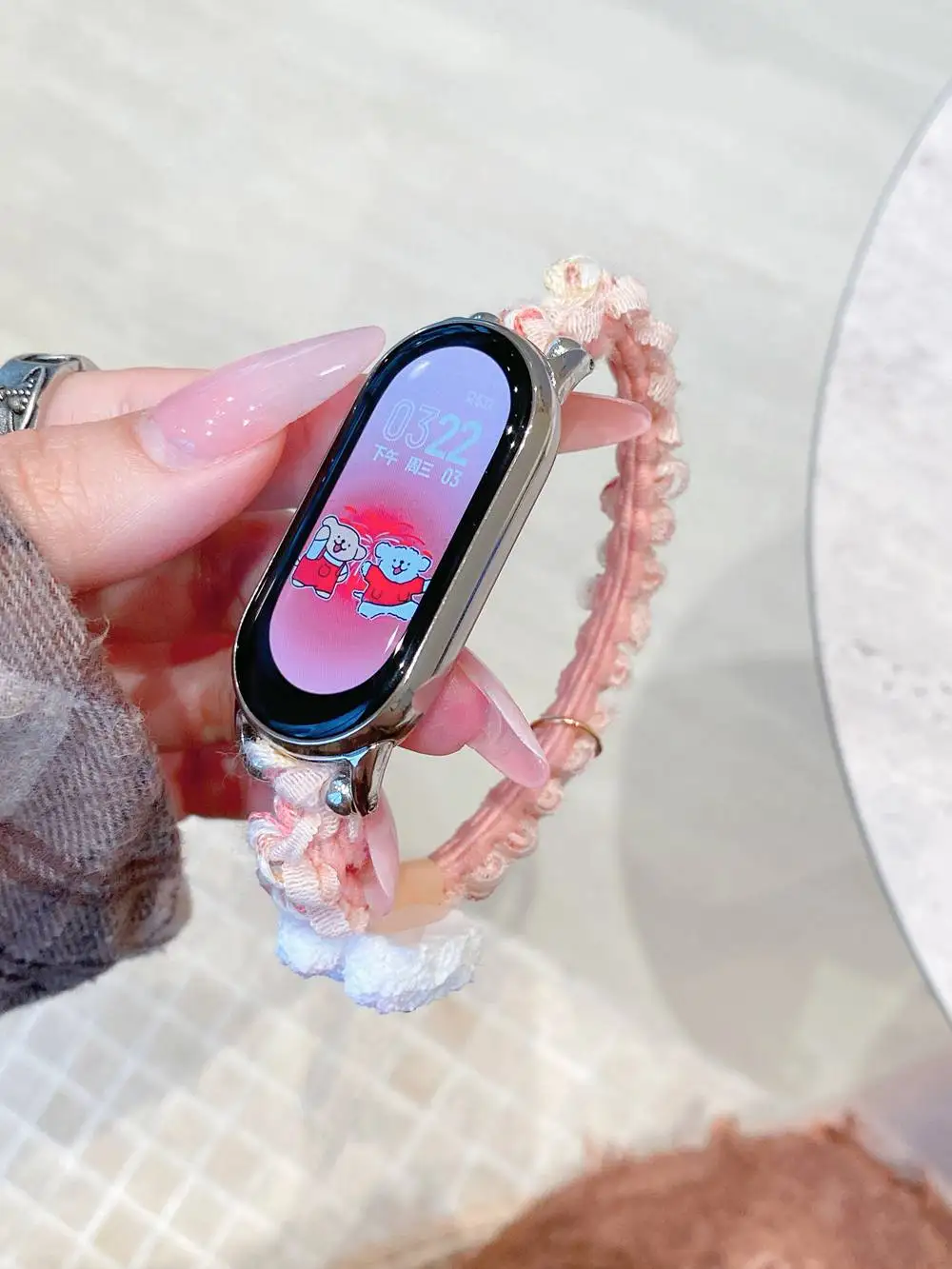 حبل مرن ممتاز على شكل جرو كرتوني لحزام Xiaomi Band 9/8/NFC Xiaomi 8 9 10