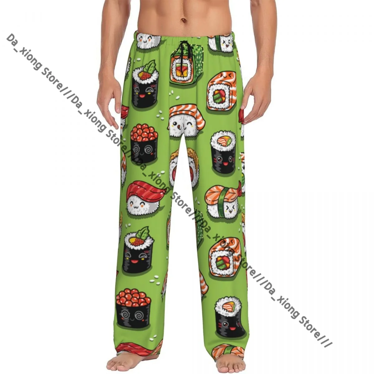 

Мужские повседневные пижамные штаны для сна, суши и сашими, свободные брюки для отдыха, удобная ночная рубашка
