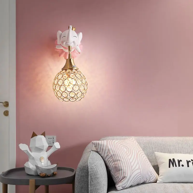 

LED Nordic Unicorn Children's Room Wall Lamps Boy Girl Bedside Pink Wall Lights Cute Living Room Bedroom Aisle Corridor Lighting