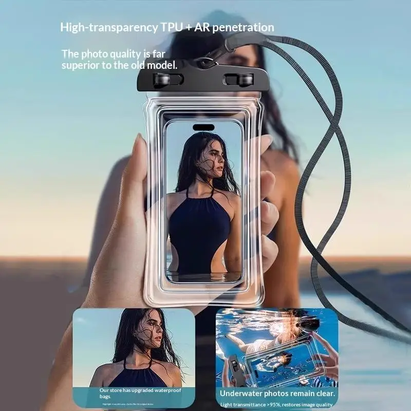 【Y】Waterproof Phone Pouch Drift Diving Swimming Bag Underwater Dry Bag Case Cover For Phone Water Sports Beach Pool Skiing