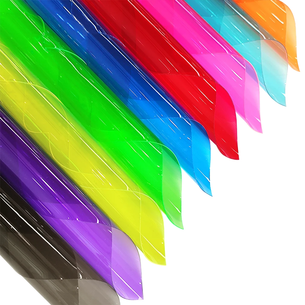 Holographic Iridescent Transparer Clear Tarpaulin Orignal Colour PVC Vinyl Fabric For Bag Notebookcover Craft DIY 30*135CM