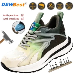 Men's four seasons light and cheap safety shoes anti-puncture stinky steel shoes anti-smash anti-slip protective safety shoes